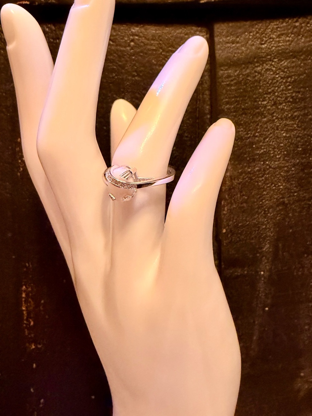 ✨ Opal & White Topaz Ring | 14K White Gold Plated 925 Sterling Silver | Size 7 - Picture 8 of 9